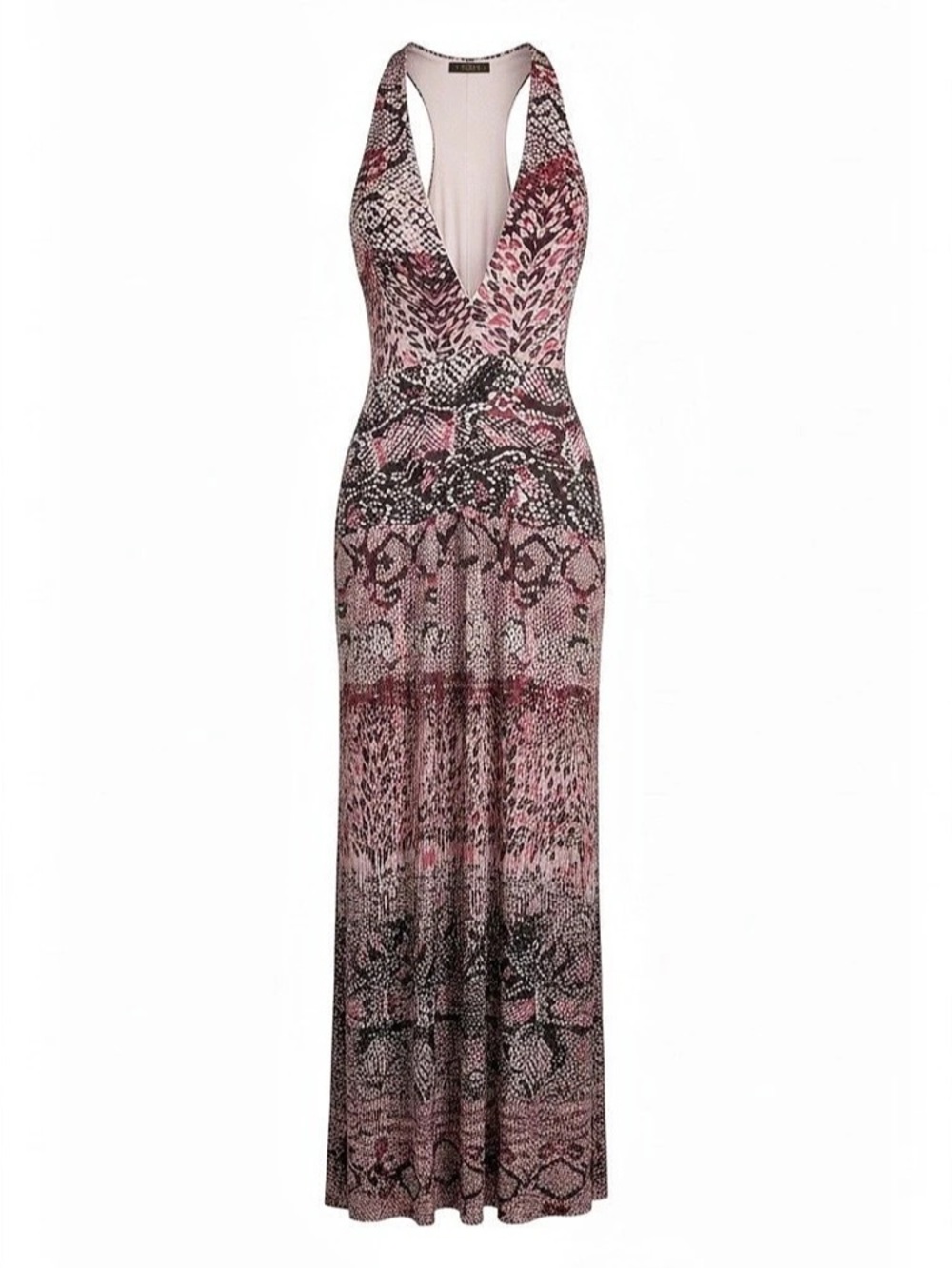 Colcci Animal Print Maxi Dress in Pink & Purple Size 38 (6/8) Like New